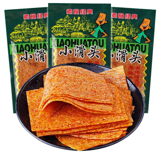 Small slippery head big spicy spicy strips 18g*30 packs of spicy tofu skin spicy gluten casual nostalgic zero food wholesale