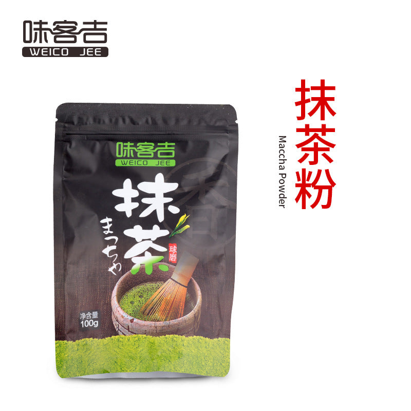 Weikeji matcha powder wholesale baking matcha matcha hot sale 100g factory direct wholesale first-hand supply