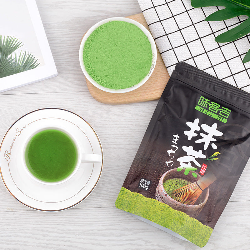 Weikeji matcha powder wholesale baking matcha matcha hot sale 100g factory direct wholesale first-hand supply