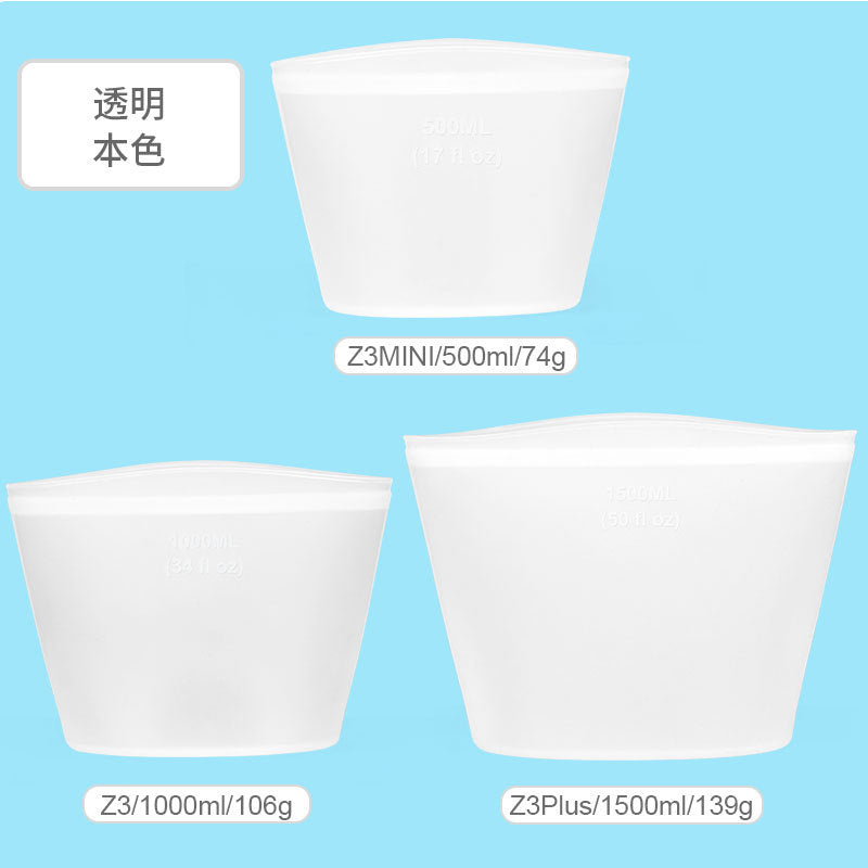 Silicone Food Storage Preservation Bag Ziplock Bag Silicone Food Bag Fruit Vegetable Milk Sealed Storage Bag