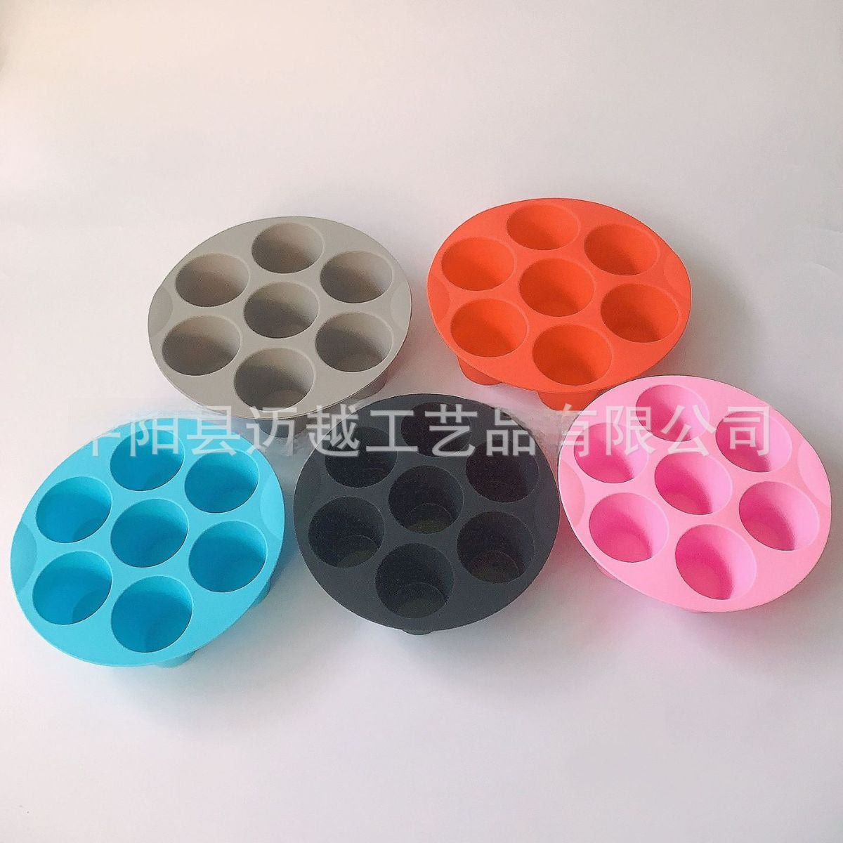 Air Fryer Accessories 7 Hole Cake Mold Food Grade Baking Cake Silicone Microwave Oven Baking Mold