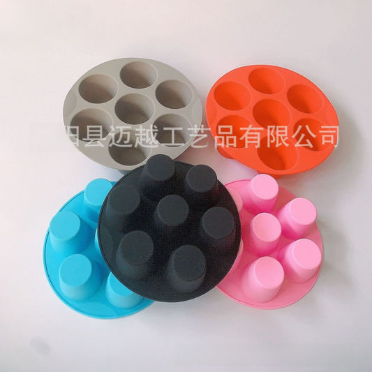 Air Fryer Accessories 7 Hole Cake Mold Food Grade Baking Cake Silicone Microwave Oven Baking Mold