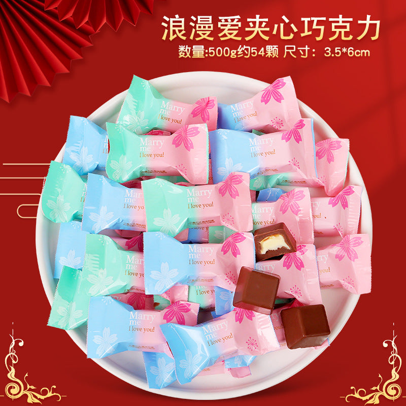 Candy Bulk Wholesale Wedding Candy Cake Fudge Chocolate Mixed Fruit Flavor Marshmallow Gift Box