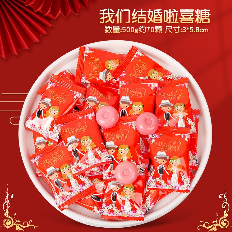 Candy Bulk Wholesale Wedding Candy Cake Fudge Chocolate Mixed Fruit Flavor Marshmallow Gift Box